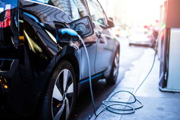 Electric car charging image