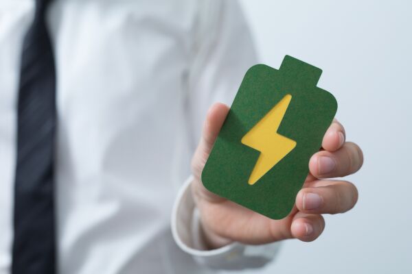 Man holding bolt symbol image