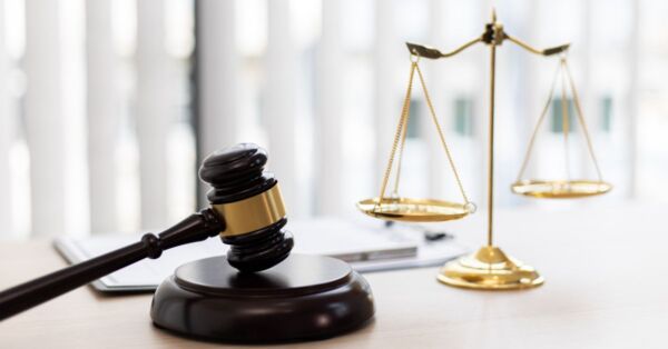Court gavel and scales image
