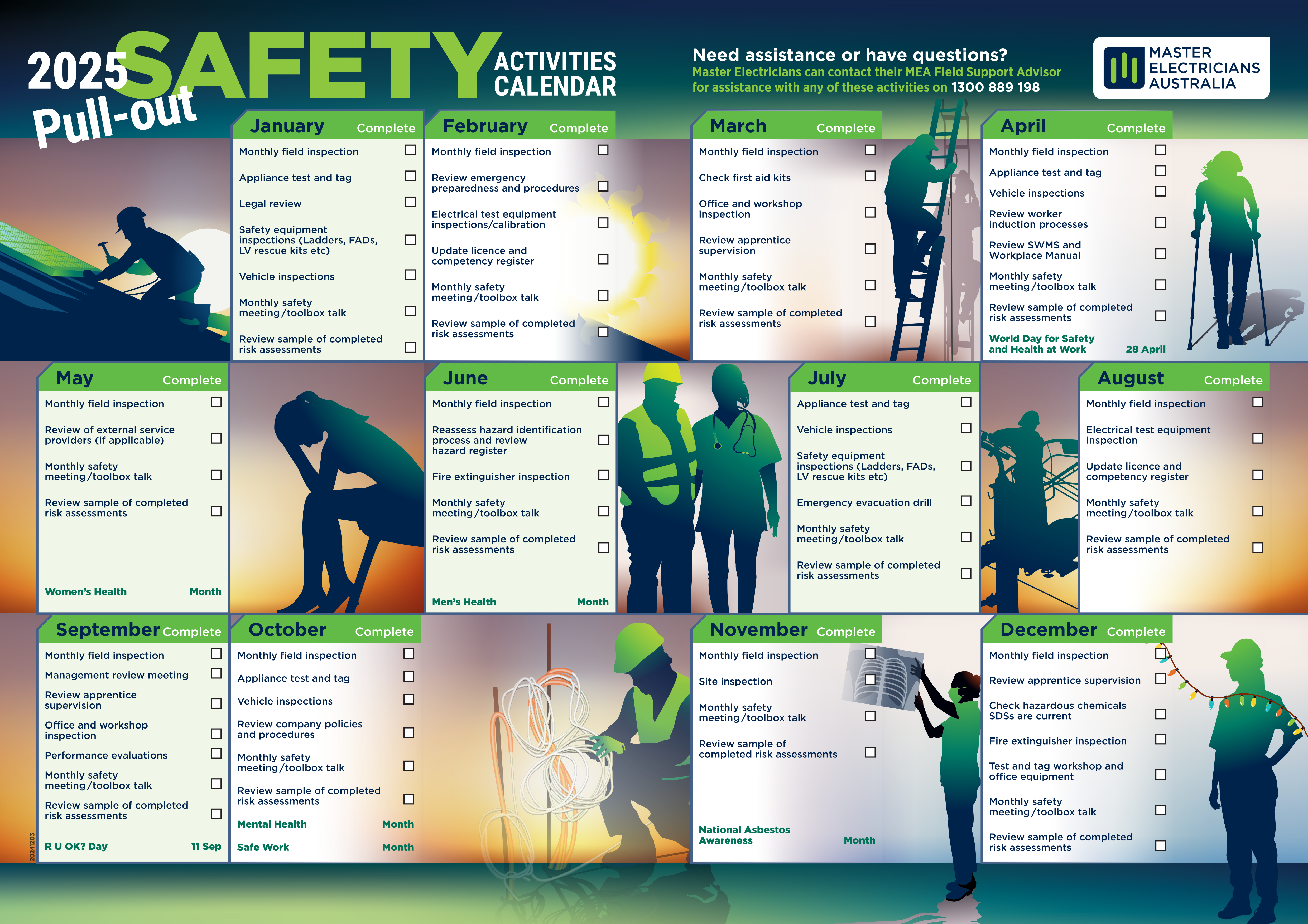 MEA 2025 Safety Calendar