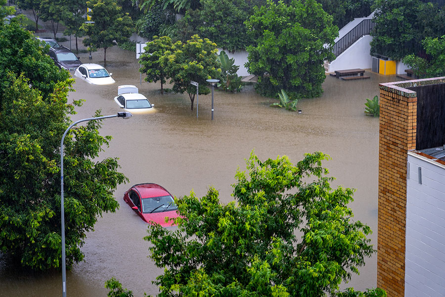 Street flooded in Brisbane image